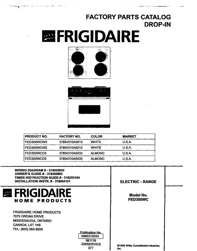 Diagram for FED300WCW5