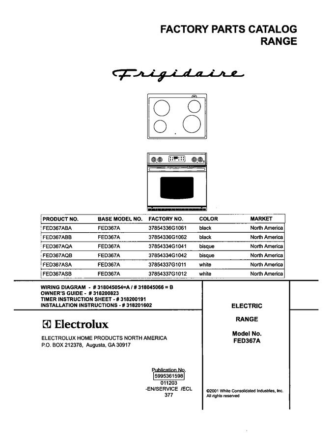 Diagram for FED367AQB