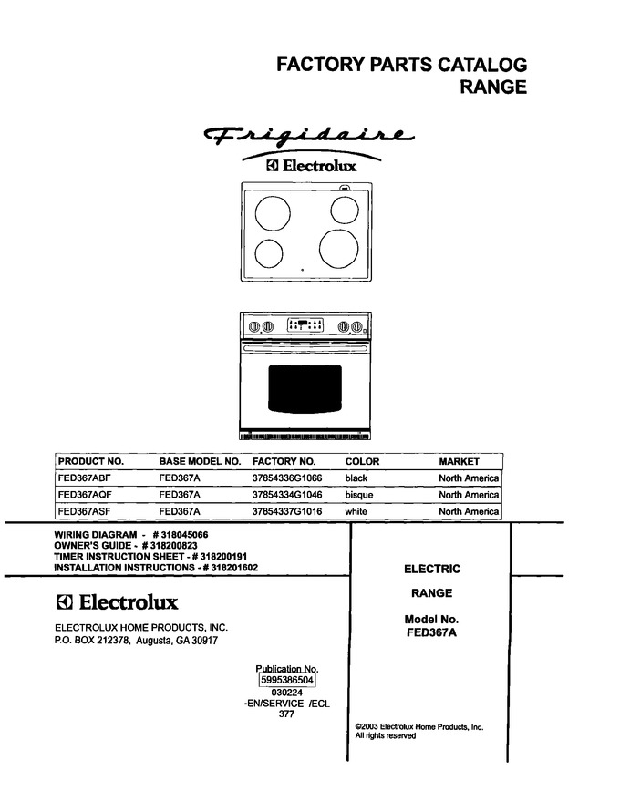 Diagram for FED367ASF