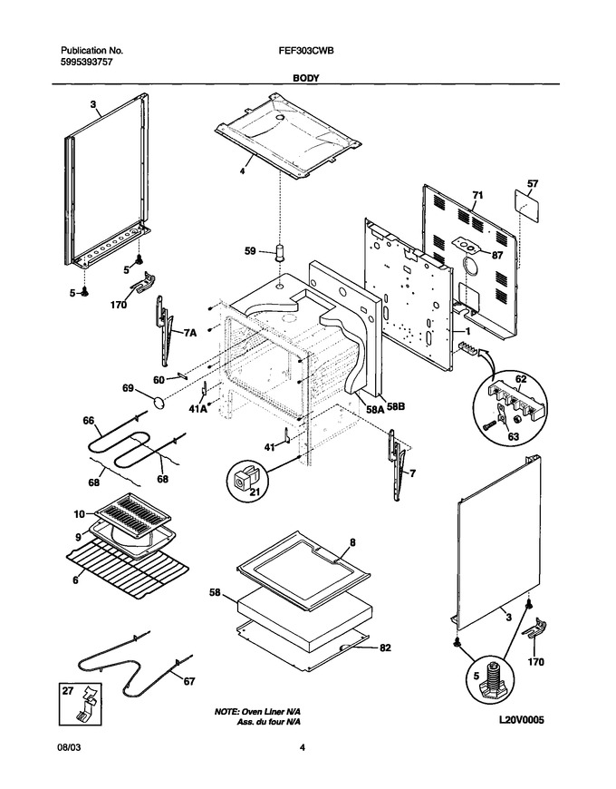 Diagram for FEF303CWB