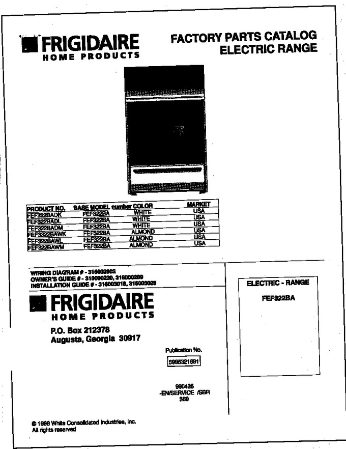 Diagram for FEF322BAWK