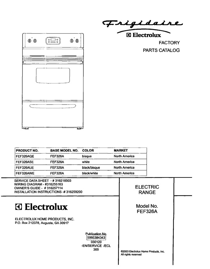 Diagram for FEF326ASE