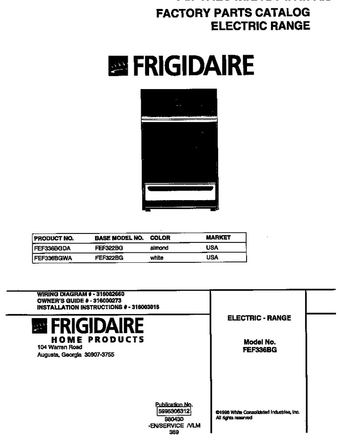 Diagram for FEF336BGWA