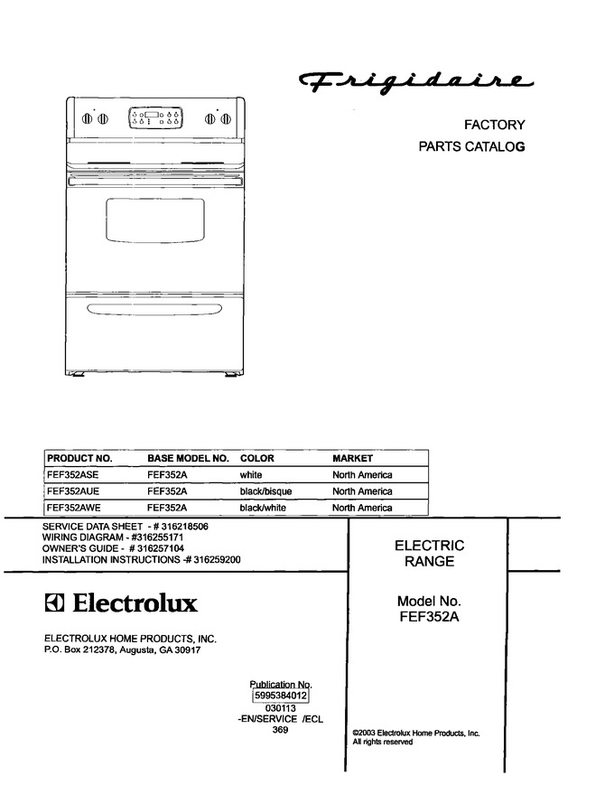 Diagram for FEF352ASE