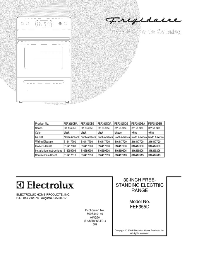 Diagram for FEF355DSB