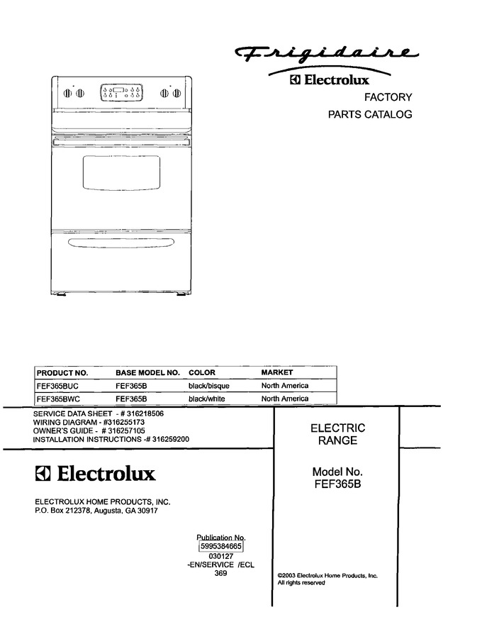 Diagram for FEF365BUC