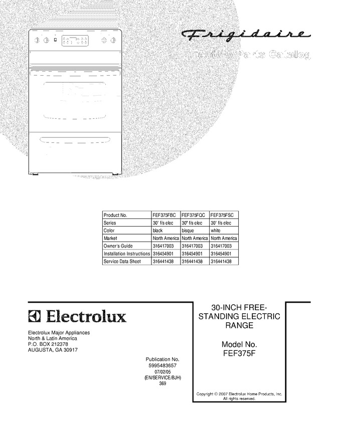 Diagram for FEF375FQC