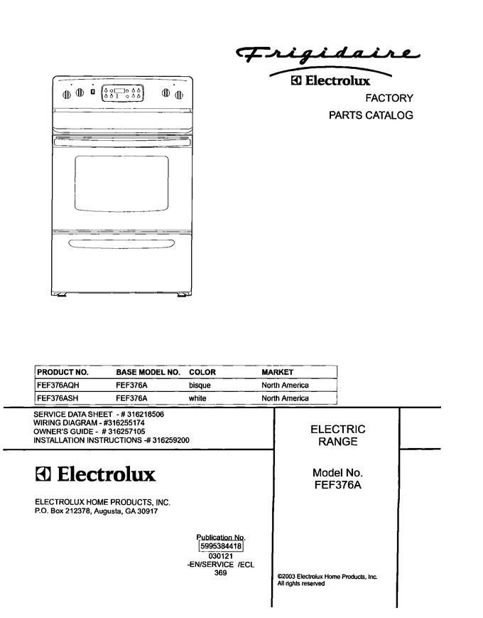 Diagram for FEF376ASH
