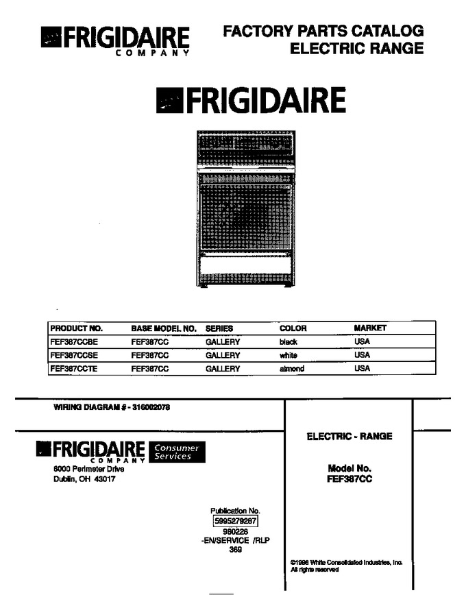 Diagram for FEF387CCTE