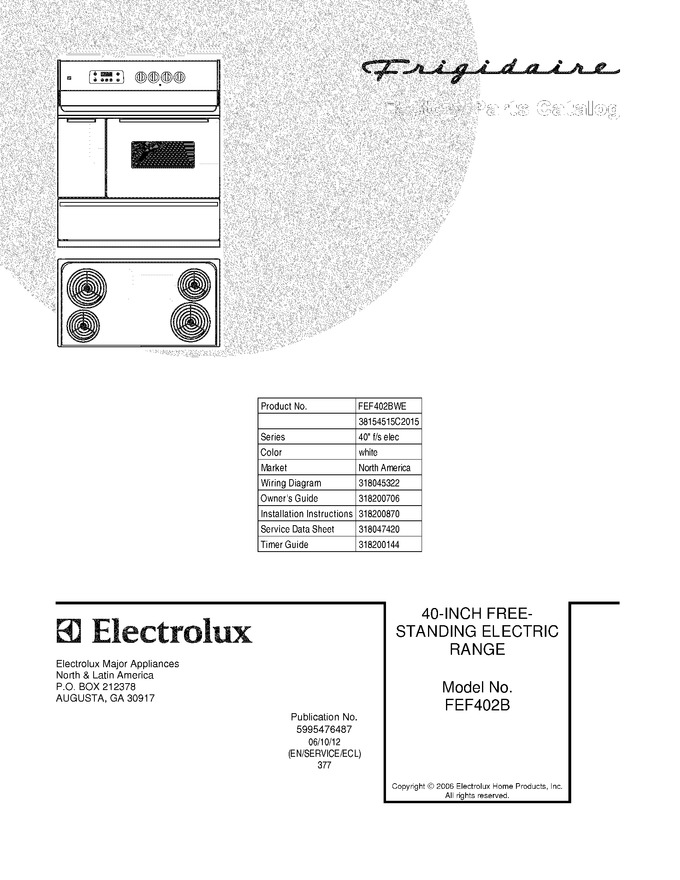 Diagram for FEF402BWE