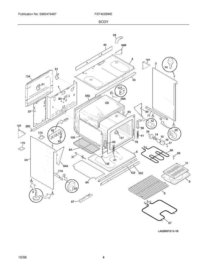 Diagram for FEF402BWE