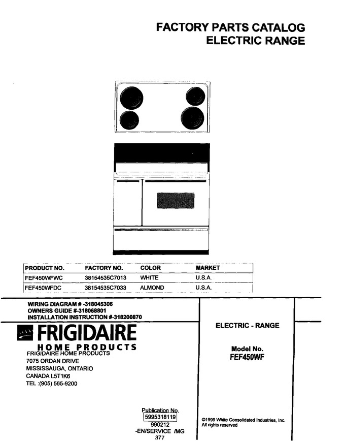 Diagram for FEF450WFWC