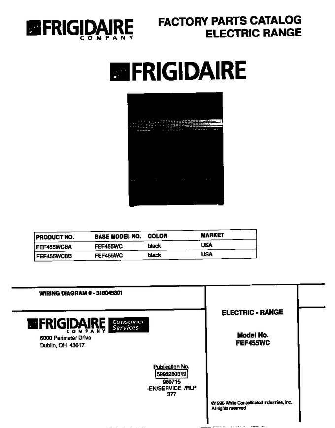 Diagram for FEF455WCBA