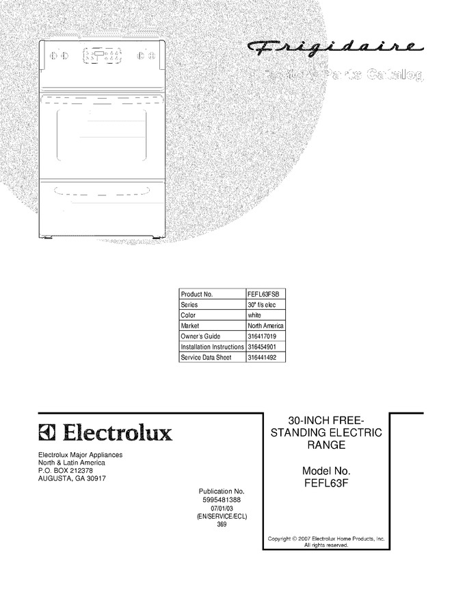 Diagram for FEFL63FSB