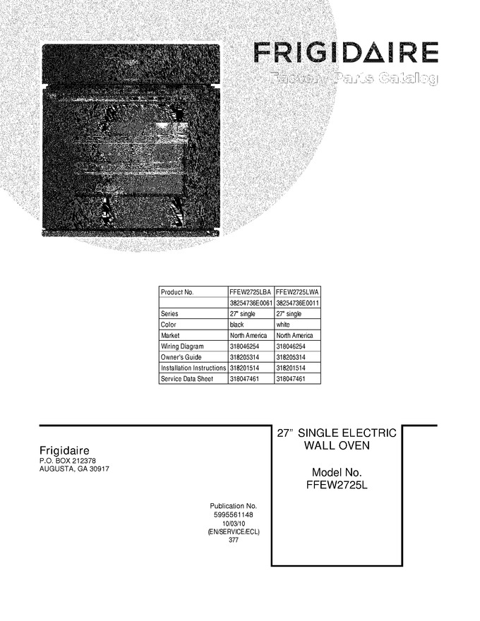 Diagram for FFEW2725LBA