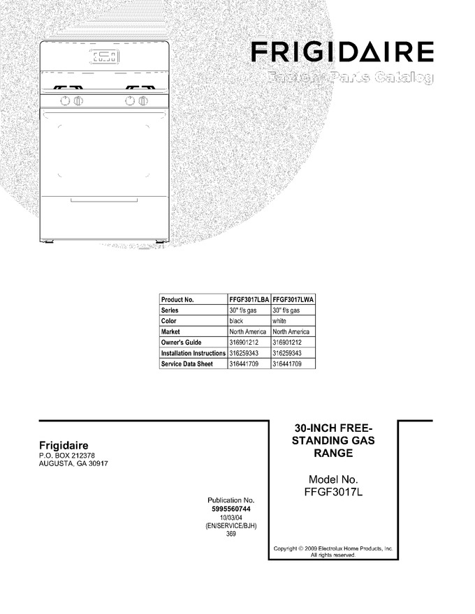 Diagram for FFGF3017LBA