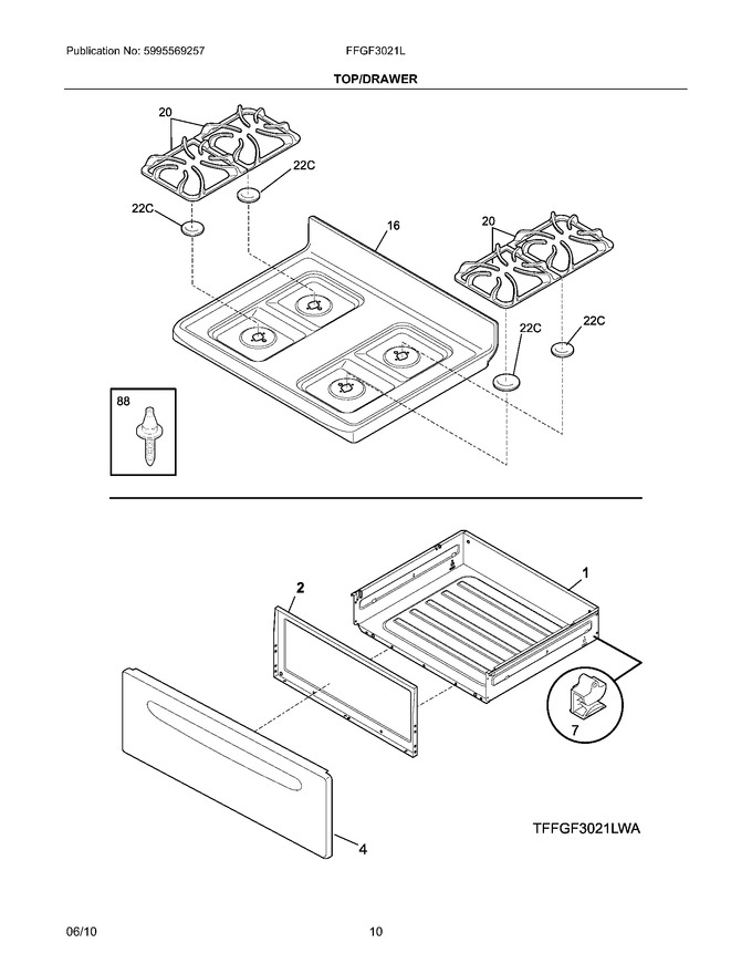 Diagram for FFGF3021LWB