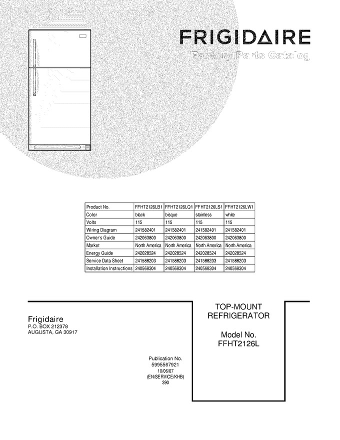 Diagram for FFHT2126LB1