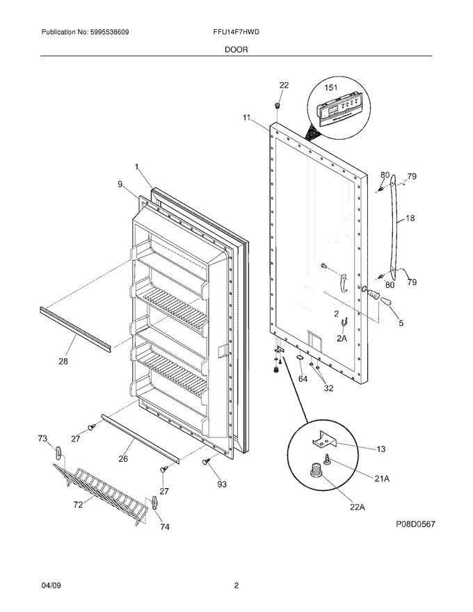 Diagram for FFU14F7HWD