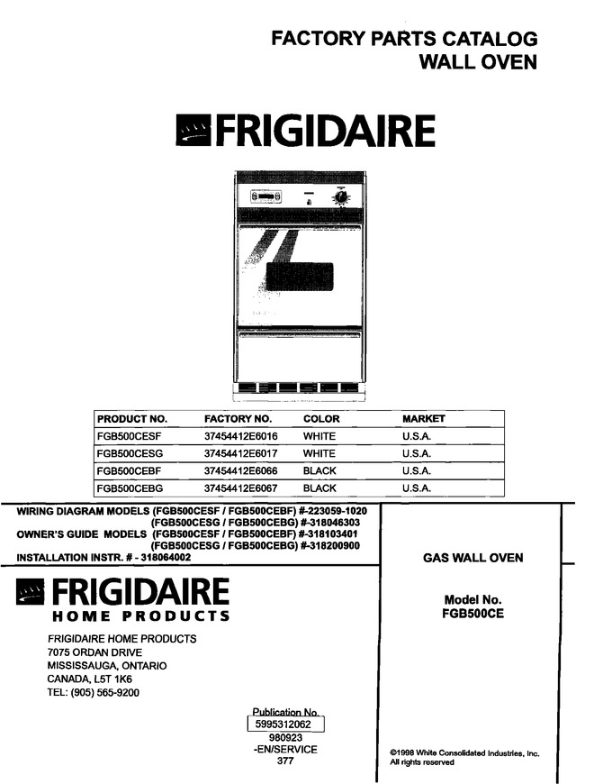 Diagram for FGB500CEBG