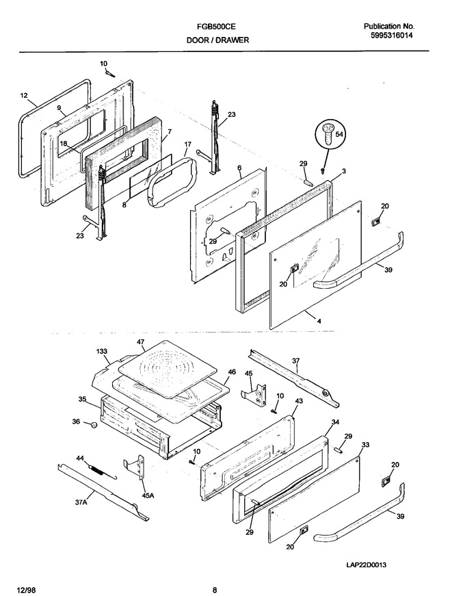 Diagram for FGB500CESH