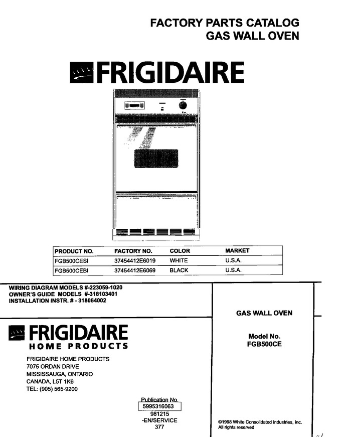 Diagram for FGB500CESI