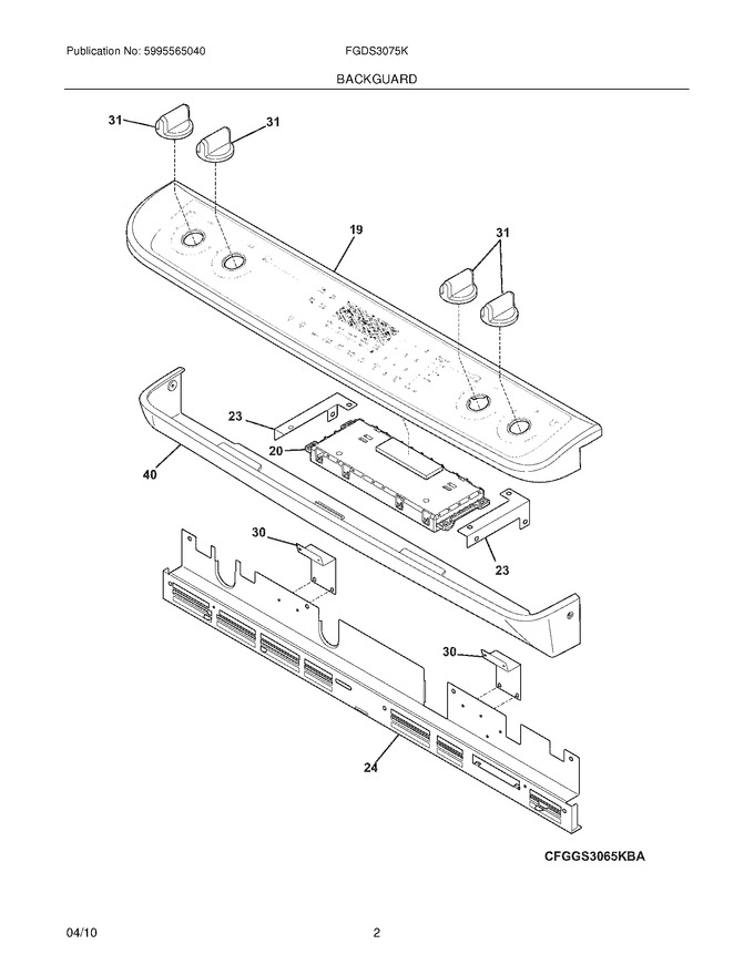 Diagram for FGDS3075KBB