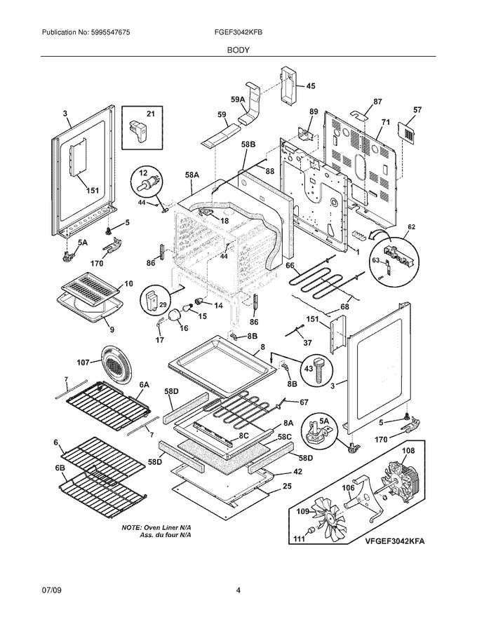 Diagram for FGEF3042KFB