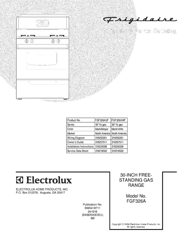 Diagram for FGF326AWF