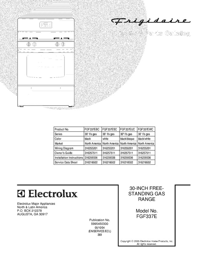 Diagram for FGF337EWC