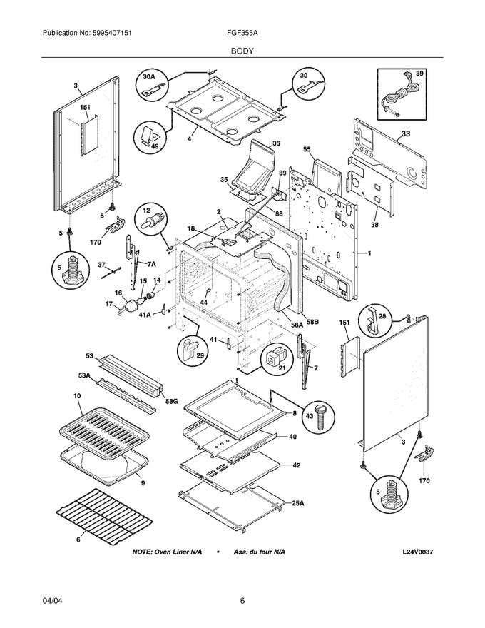 Diagram for FGF355AWG