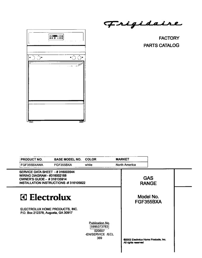 Diagram for FGF355BXAWA