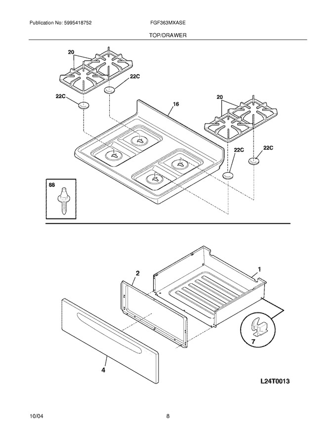 Diagram for FGF363MXASE