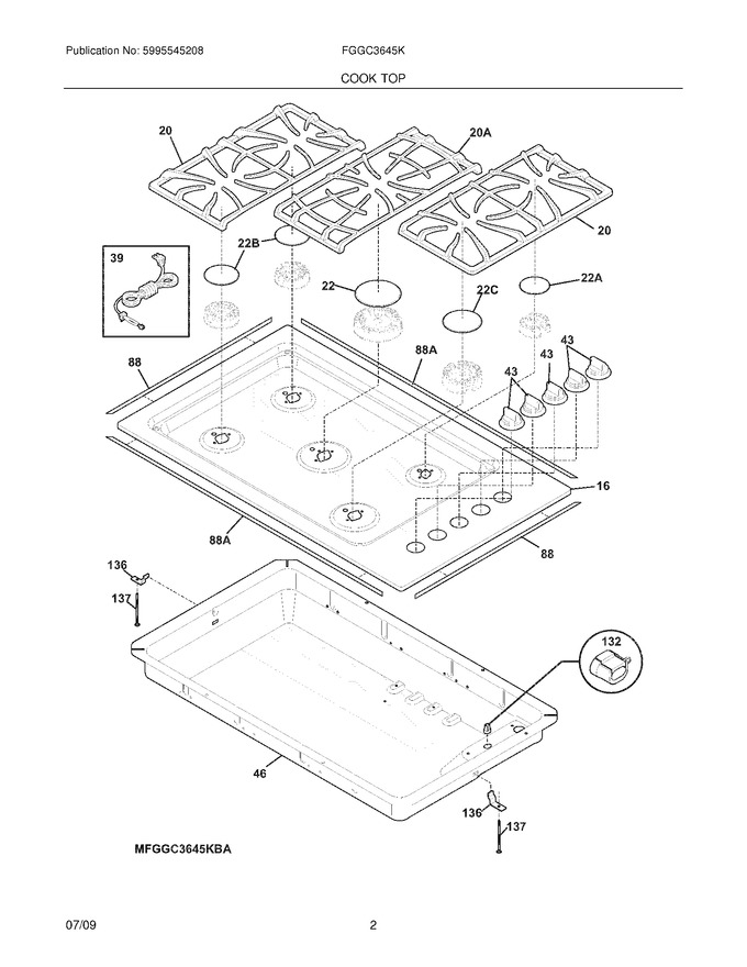 Diagram for FGGC3645KWA