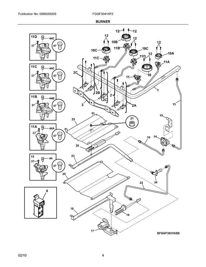 Diagram for FGGF3041KFE