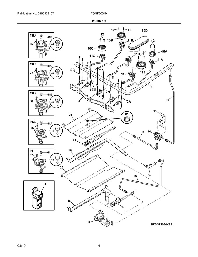 Diagram for FGGF3054KWE