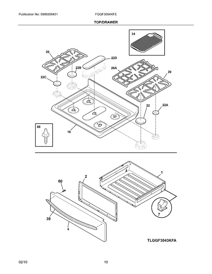 Diagram for FGGF3054KFE