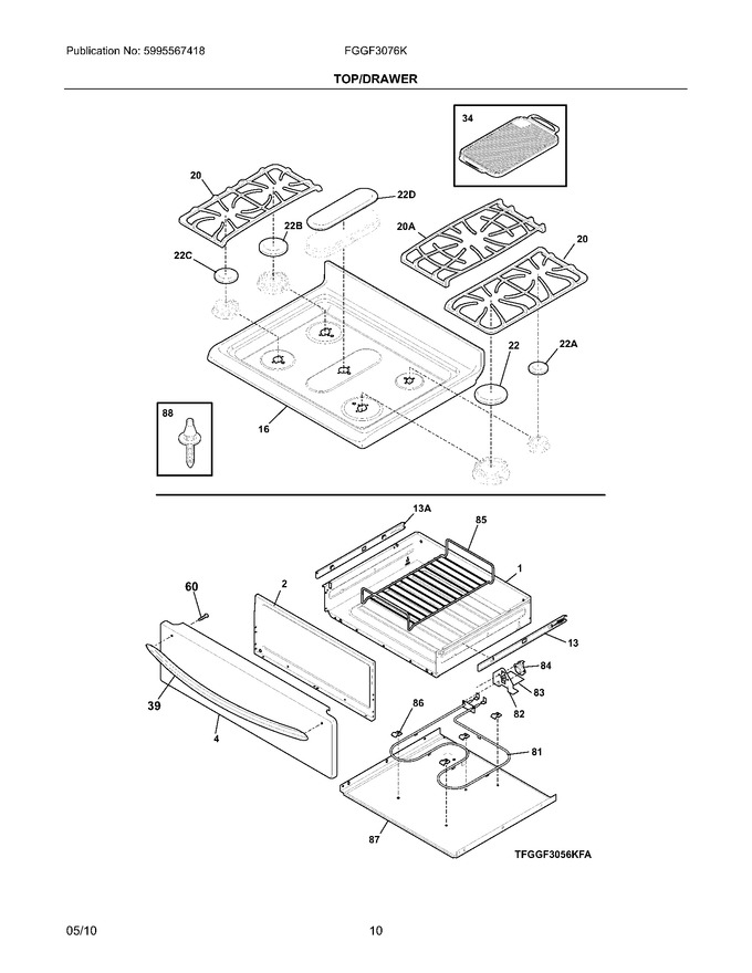 Diagram for FGGF3076KBF