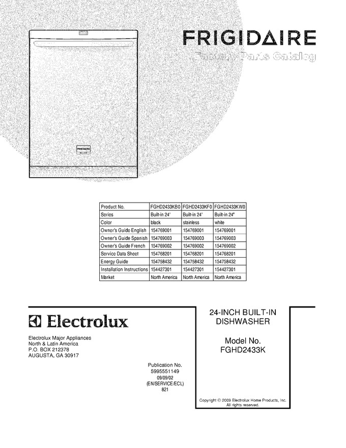 Diagram for FGHD2433KW0