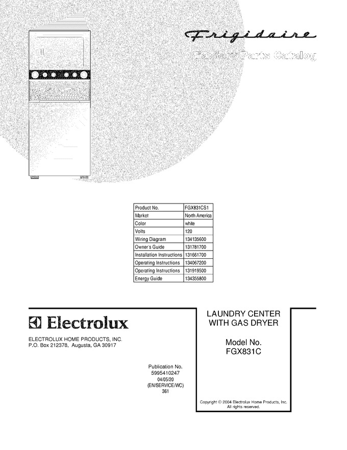Diagram for FGX831CS1