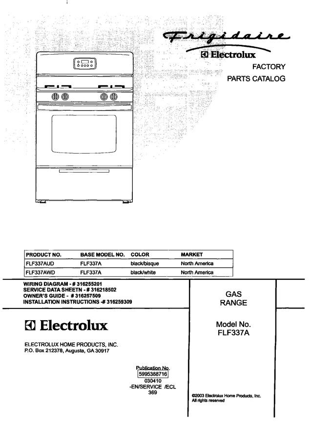 Diagram for FLF337AWD