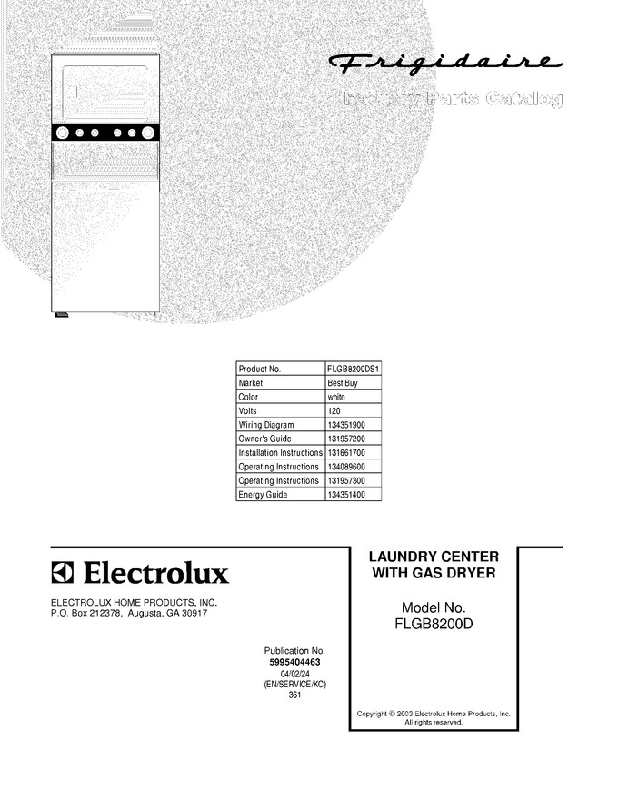 Diagram for FLGB8200DS1