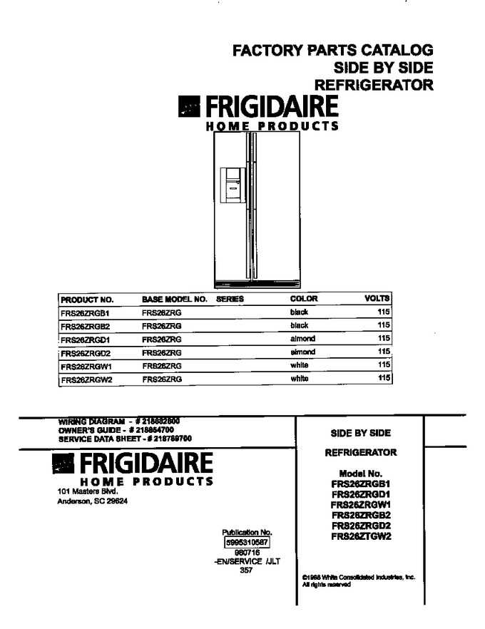 Diagram for FRS26ZRGW2
