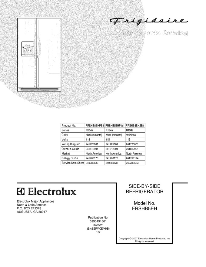 Diagram for FRSHB5EHPW1