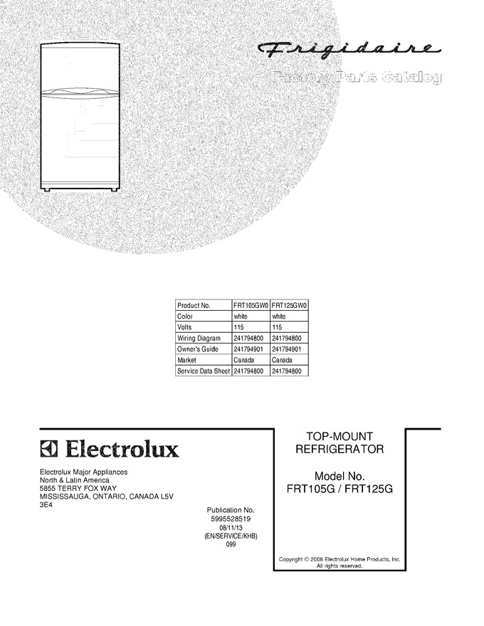Diagram for FRT125GW0