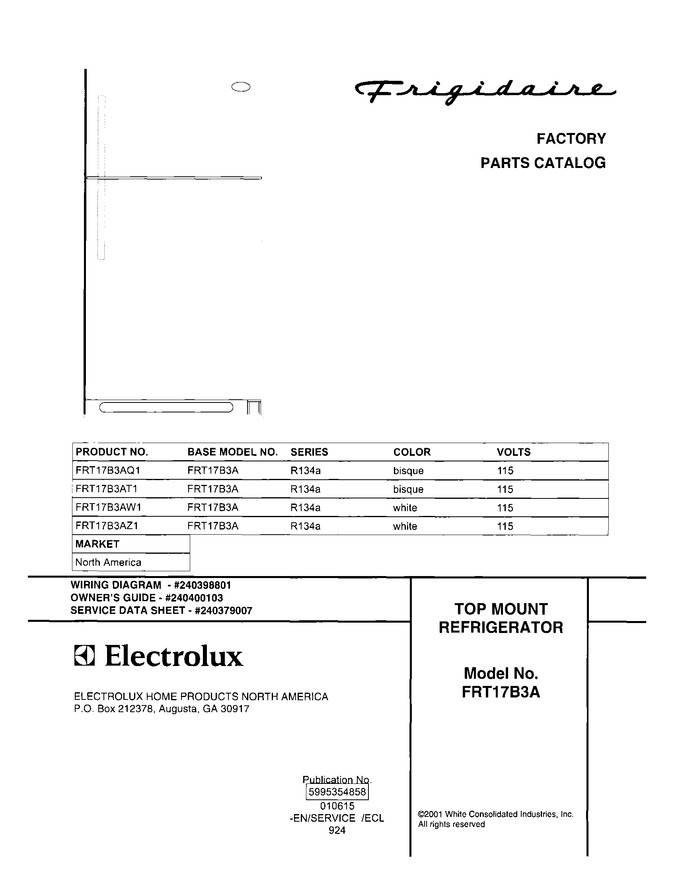 Diagram for FRT17B3AW1
