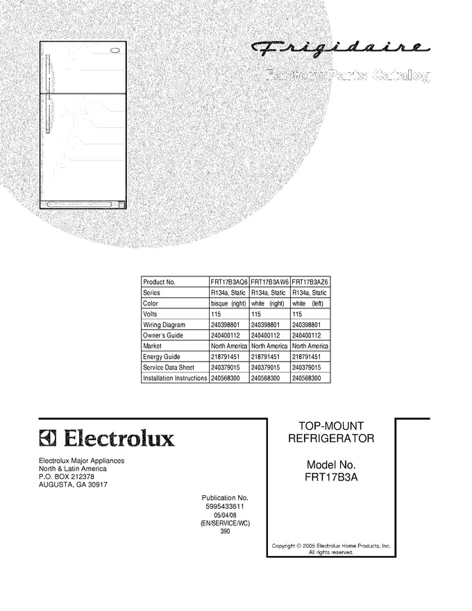 Diagram for FRT17B3AW6
