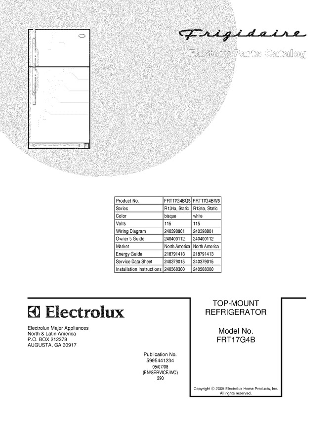 Diagram for FRT17G4BW5
