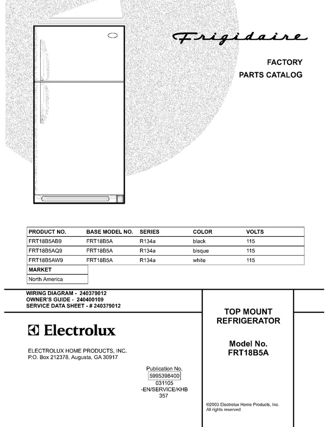Diagram for FRT18B5AQ9