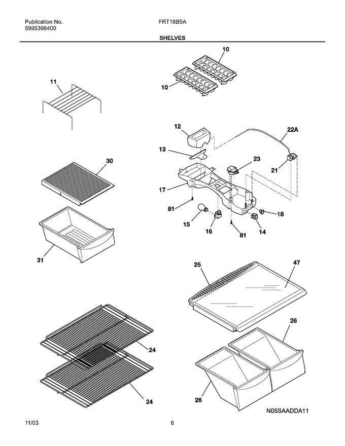 Diagram for FRT18B5AB9
